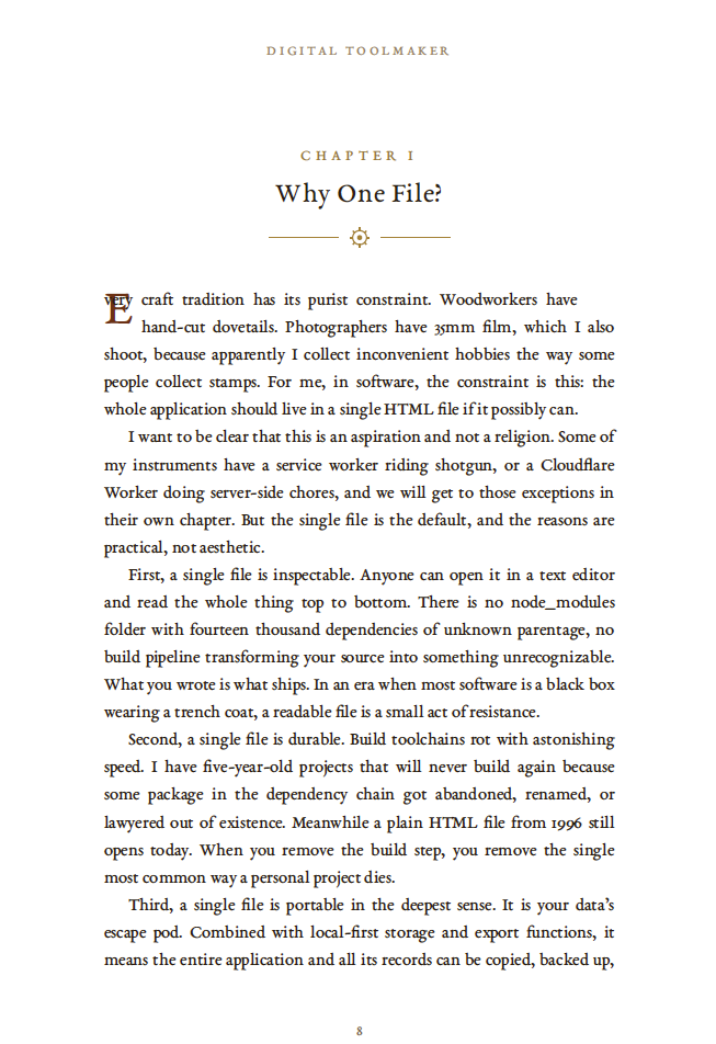 Digital Toolmaker: Building Single-File Web Applications with GenAI (eBook)